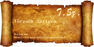 Törzsök Szilvia névjegykártya